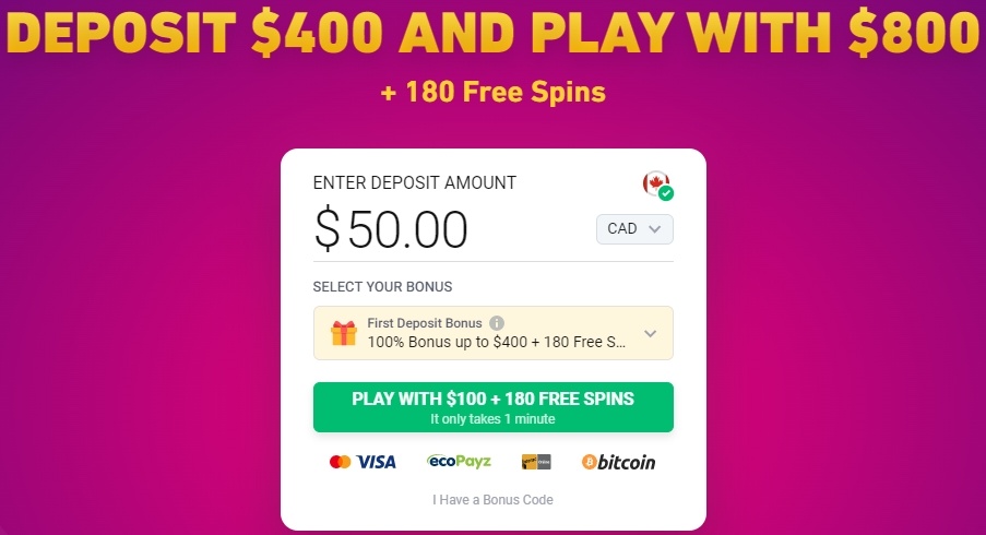 Slots Deposit $50 Via ecoPayz – Unlock Bonus Codes in 2026
