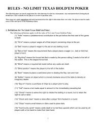 The Rules of No-Limit Texas Hold'em I Learned Playing in 2026